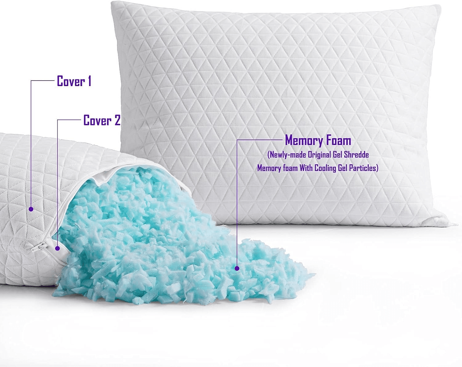 Shredded Memory Foam Pillows for Sleeping 切碎记忆泡沫枕头2.png