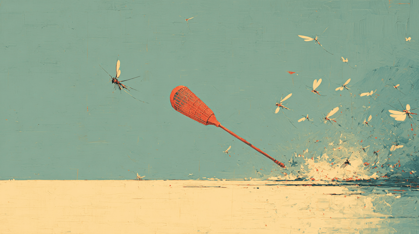loop_on_a_painting_of_A_fly_swatter_is_slapping_at_a_mosquito_4646705b-42bc-4f08-b498-024c5108b365.png