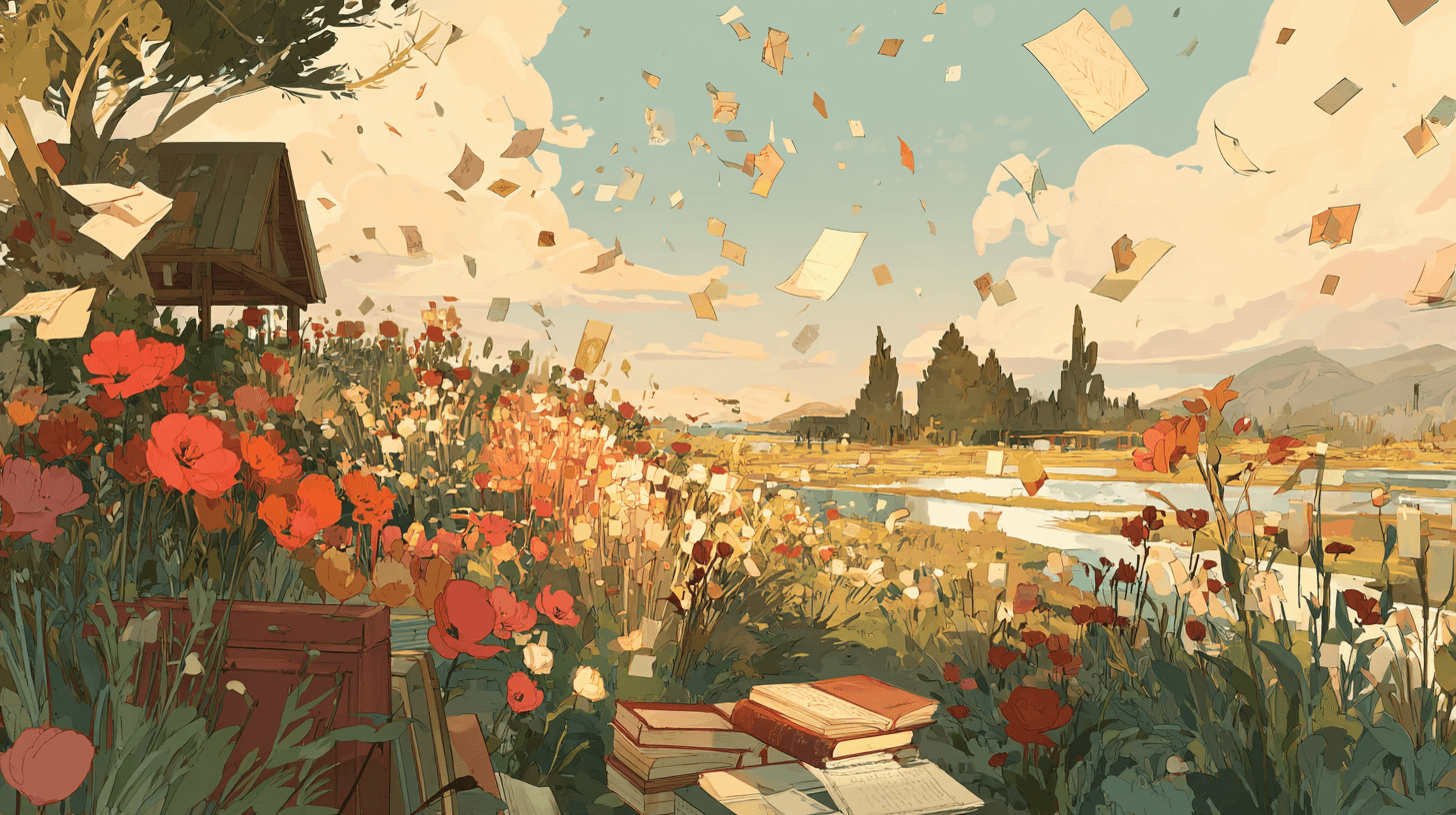 loop_on_A_vast_garden_where_lush_flowers_bloom_alongside_books__a78e44da-dae0-434a-9046-6ddf315a7ee8.png