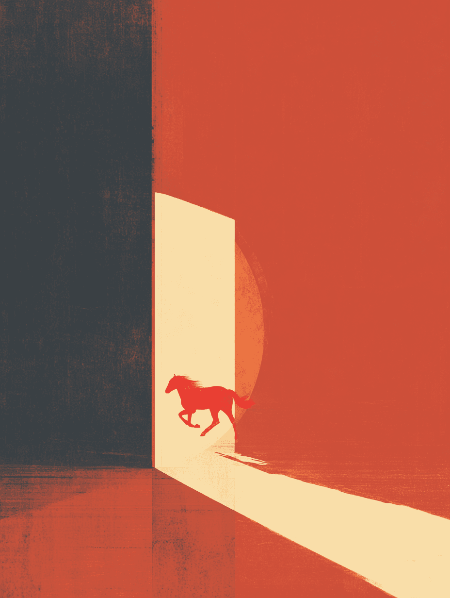 loop_on_A_red_horse_is_running_towards_a_door_of_light_minimali_b6a4c3a0-e65b-4272-b77c-67e7084146c5.png